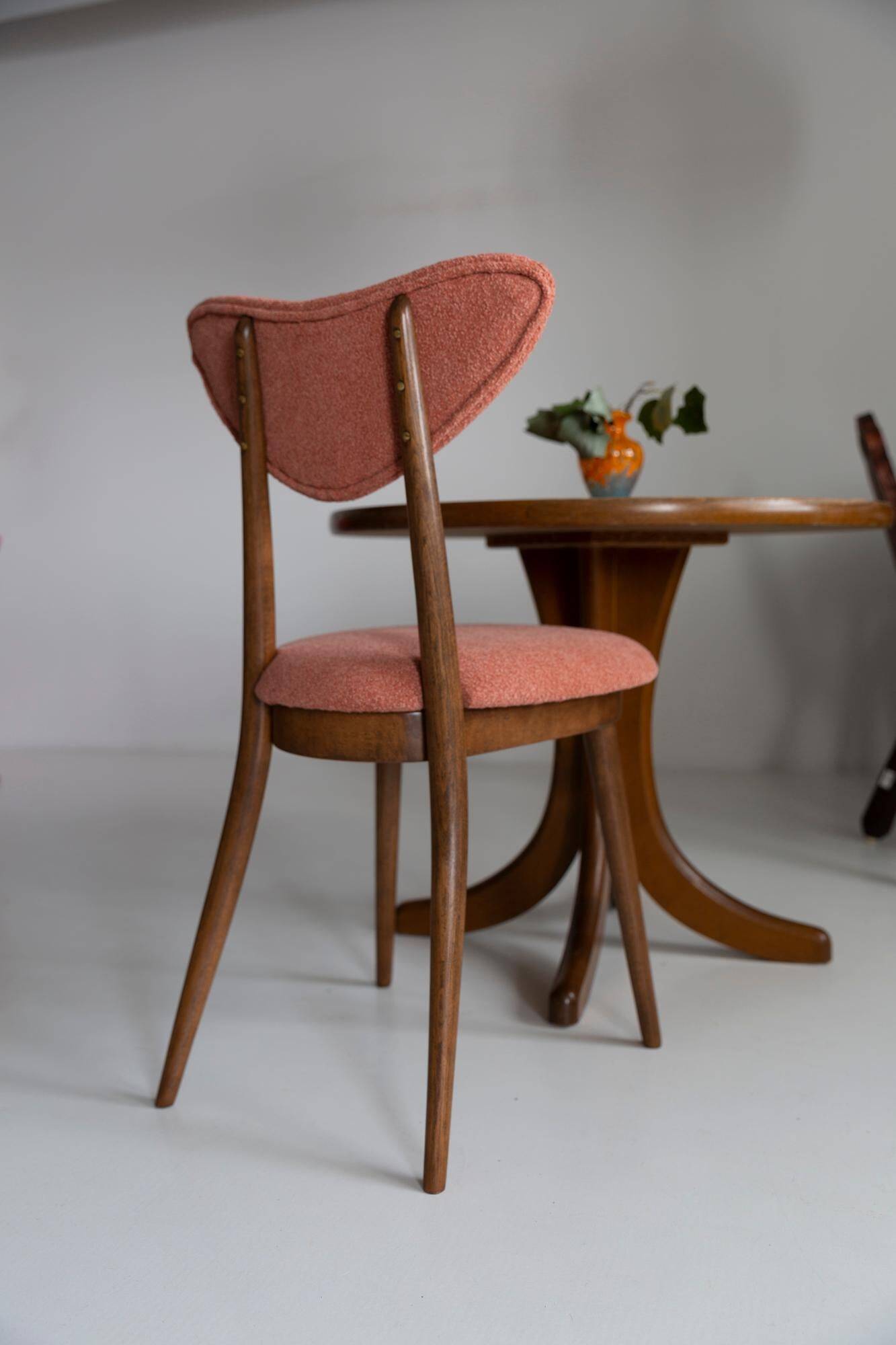 Vintage Heart Chair in Orange Velvet, Europe, 1960s