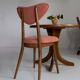 Vintage Heart Chair in Orange Velvet, Europe, 1960s