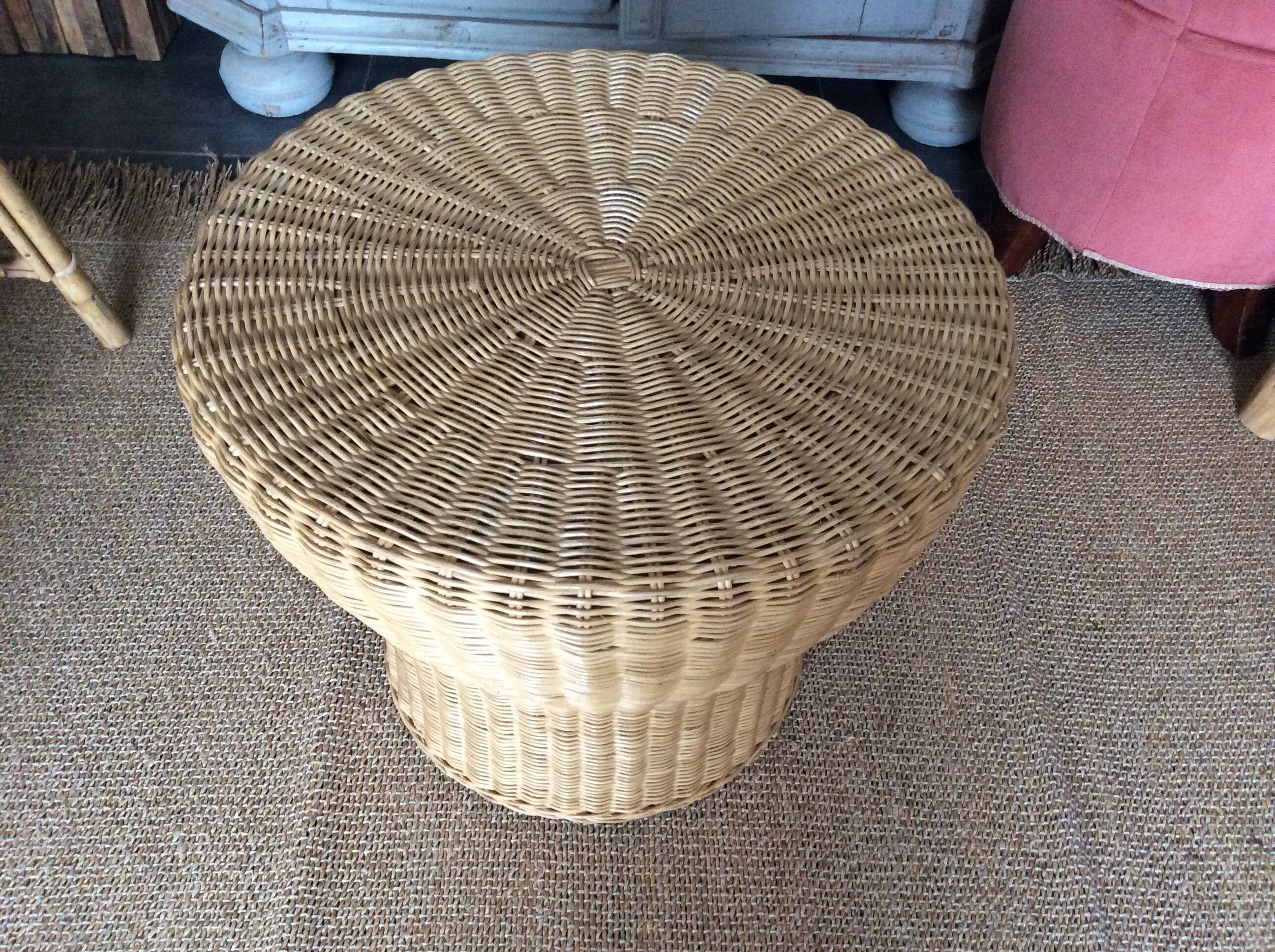 Wicker coffee table