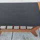 Table basse vintage époque reconstruction année 50 bois verre