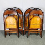 Set of Four Bauhaus Folding Chairs B751 by Ligna, Czechoslovakia 1930s