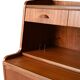 1960s Scandinavian Teak Secretaire with Sculpted Handles