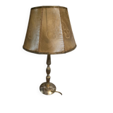 Antique lampshade in leather