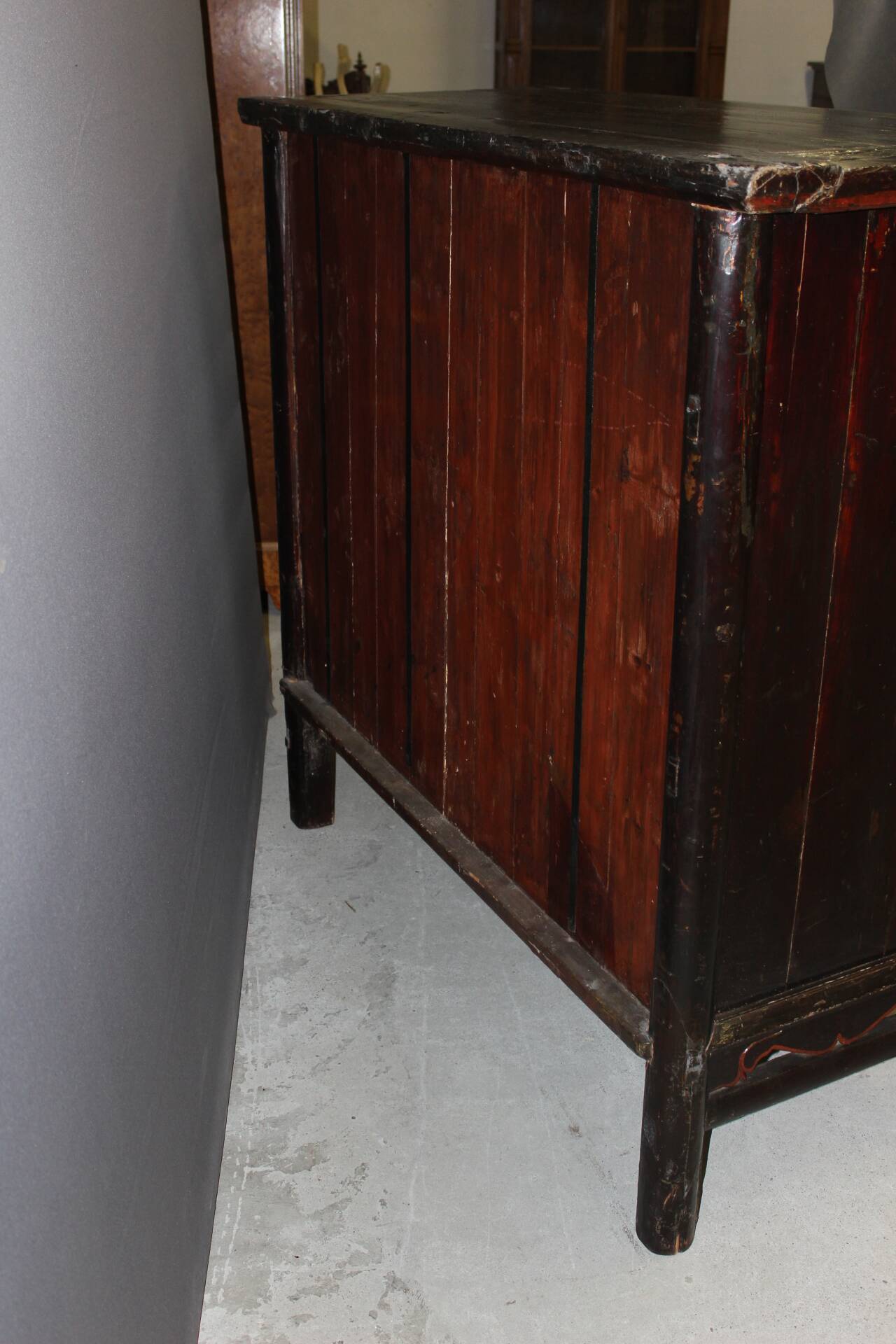 Chinese Lacquered Wood Cabinet Circa 1900