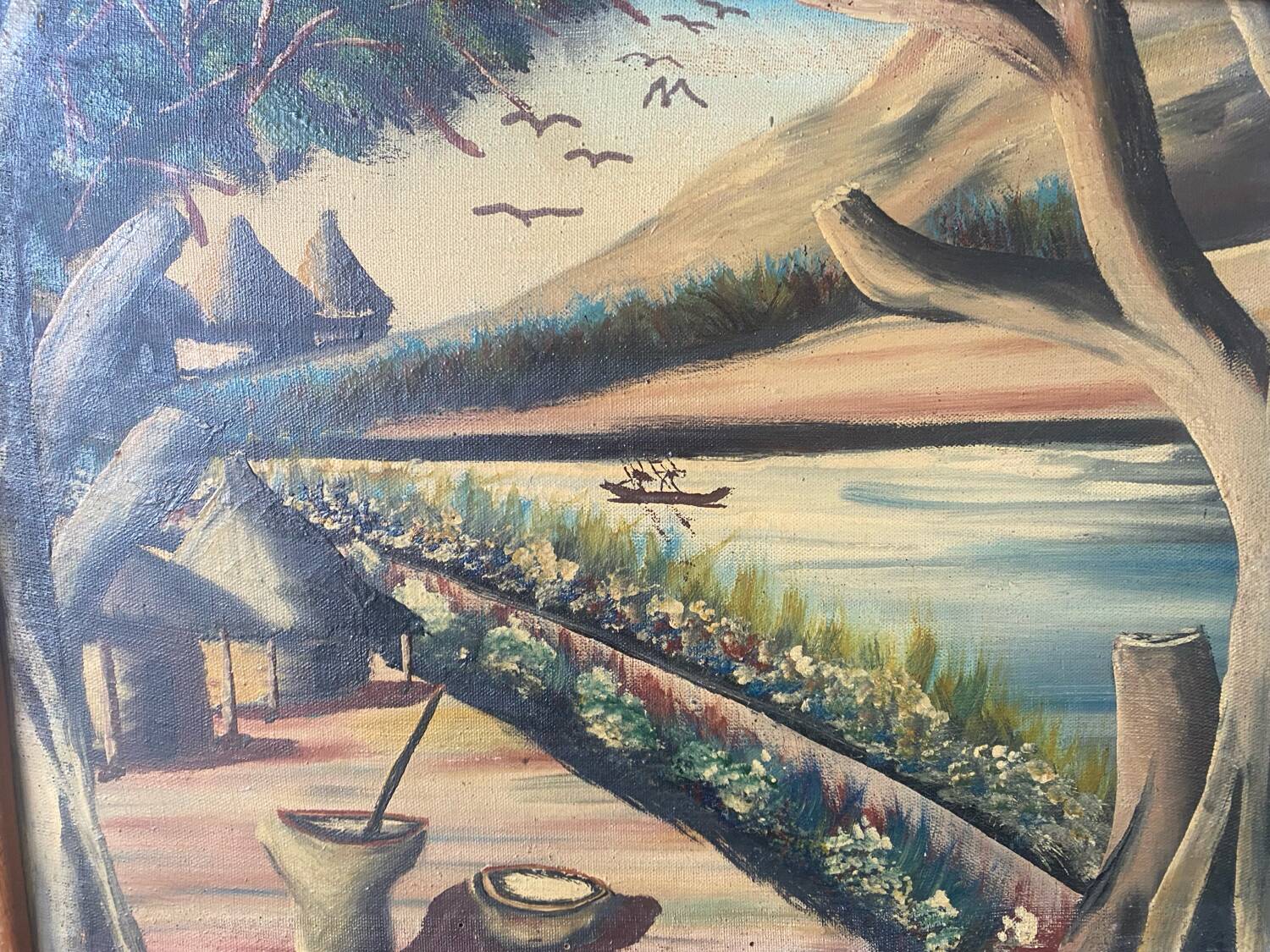 African landscape signed