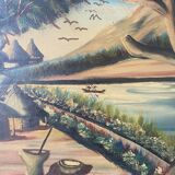 Paysage africain signé