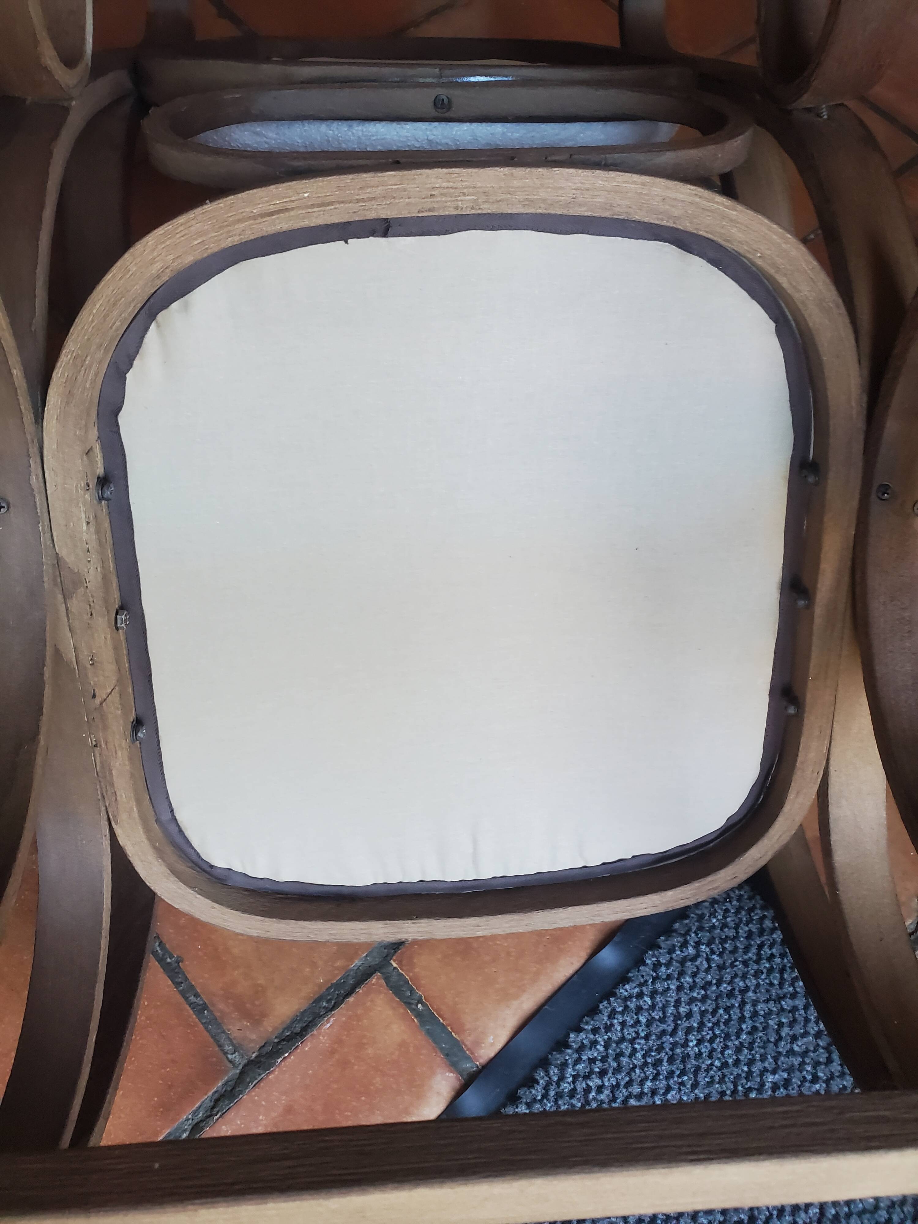 White terry fabric rocking chair