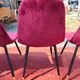 Set of 4 Contemporary Design Chairs in Burgundy/Dark Red Velvet