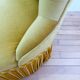 Mustard velvet toad armchair