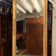 Large mirror fireplace mirror in wood and gilded stucco XIX Restoration