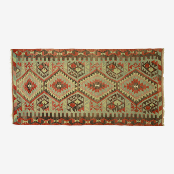 Anatolian handmade kilim rug 310 cm x 160 cm