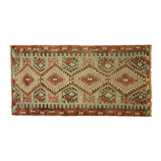 Anatolian handmade kilim rug 310 cm x 160 cm