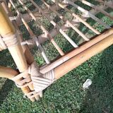Set of 2 rattan armchairs