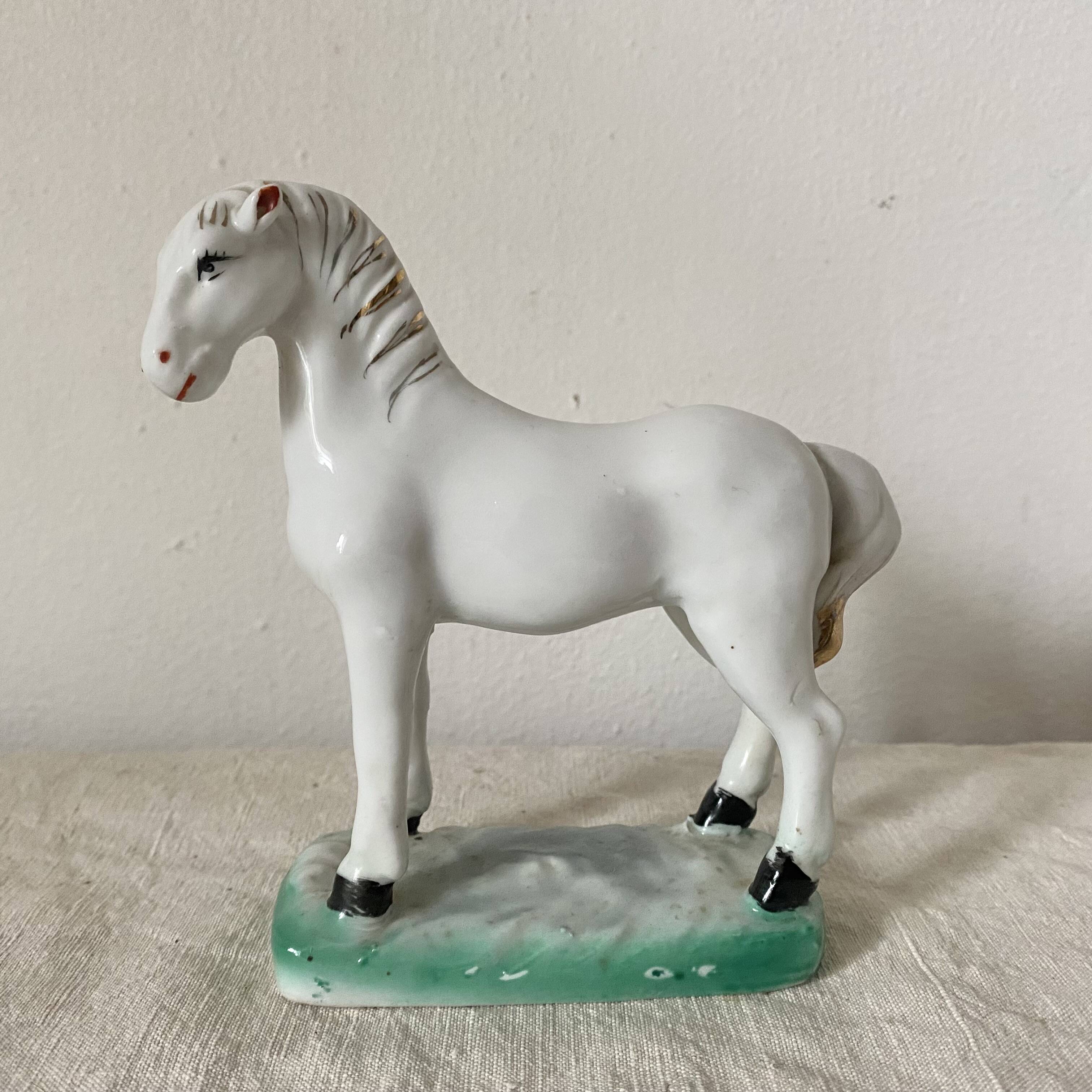 Vintage porcelain horse, Asia