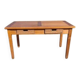 Table vintage en pin et osier