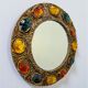 Italian mid-century mirror by Creaciones Gobesso, Murano rock crystals, 1960s