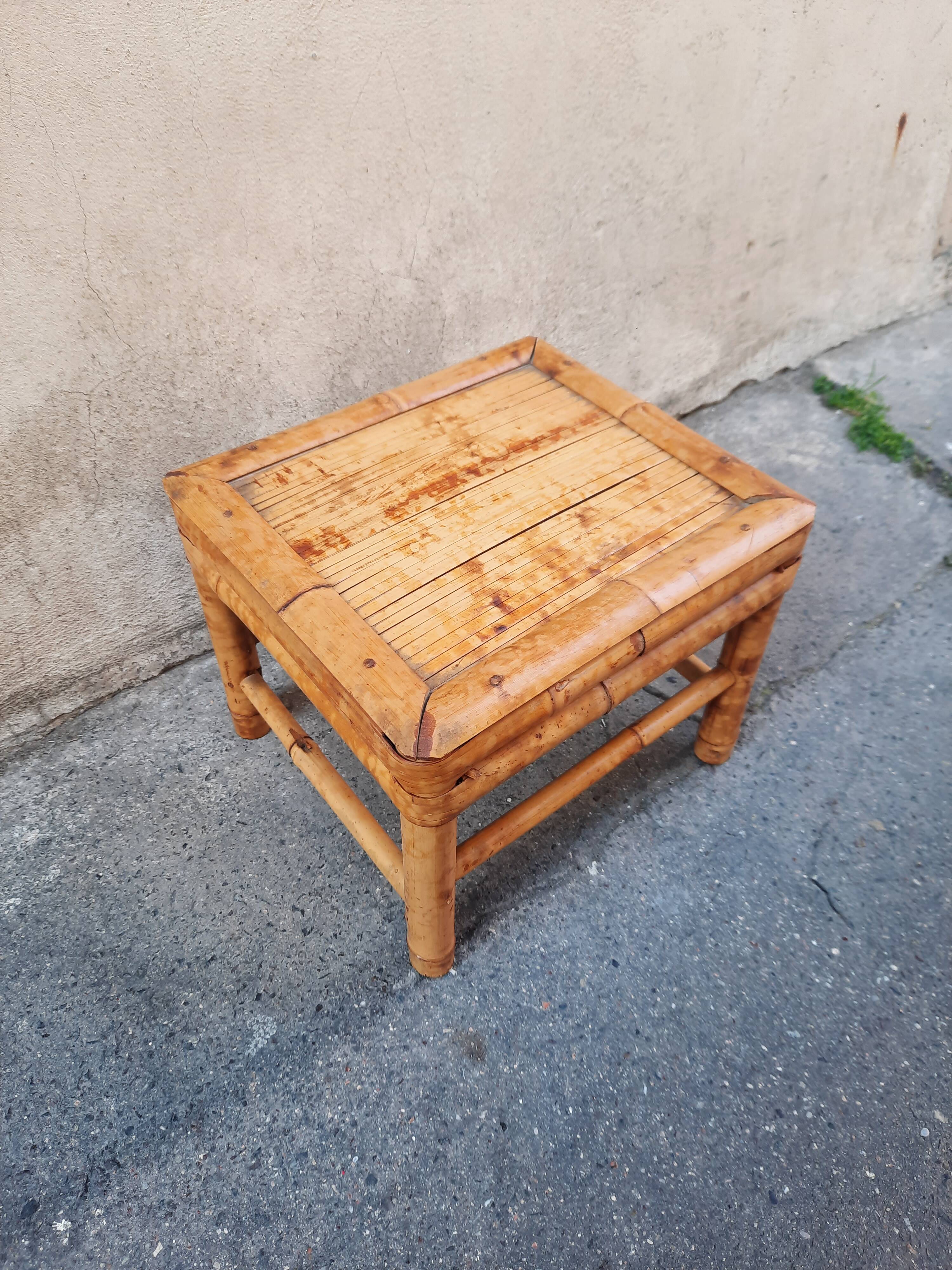 Small bamboo table
