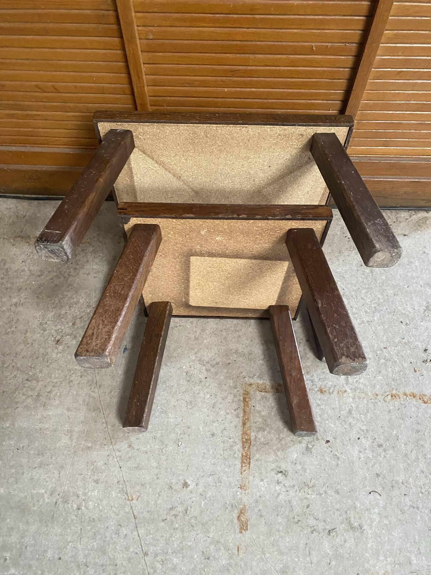 Antique nesting tables vallauris atelier barrois wood + ceramic c