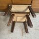 Antique nesting tables vallauris atelier barrois wood + ceramic c