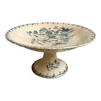 Gien "Fushia" iron clay compote bowl circa 1900