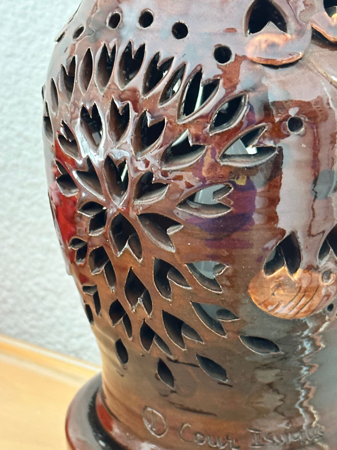 Lamp zoomorphic in ceramic from 1970