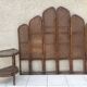 Rattan headboard and bedside table and caning