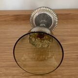 Set de 8 verres en laiton et verre