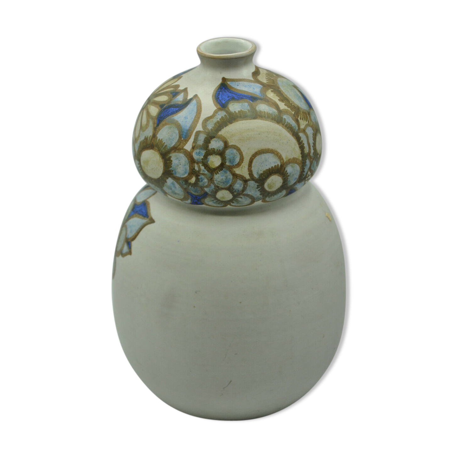 Vase coloquinte art deco motif