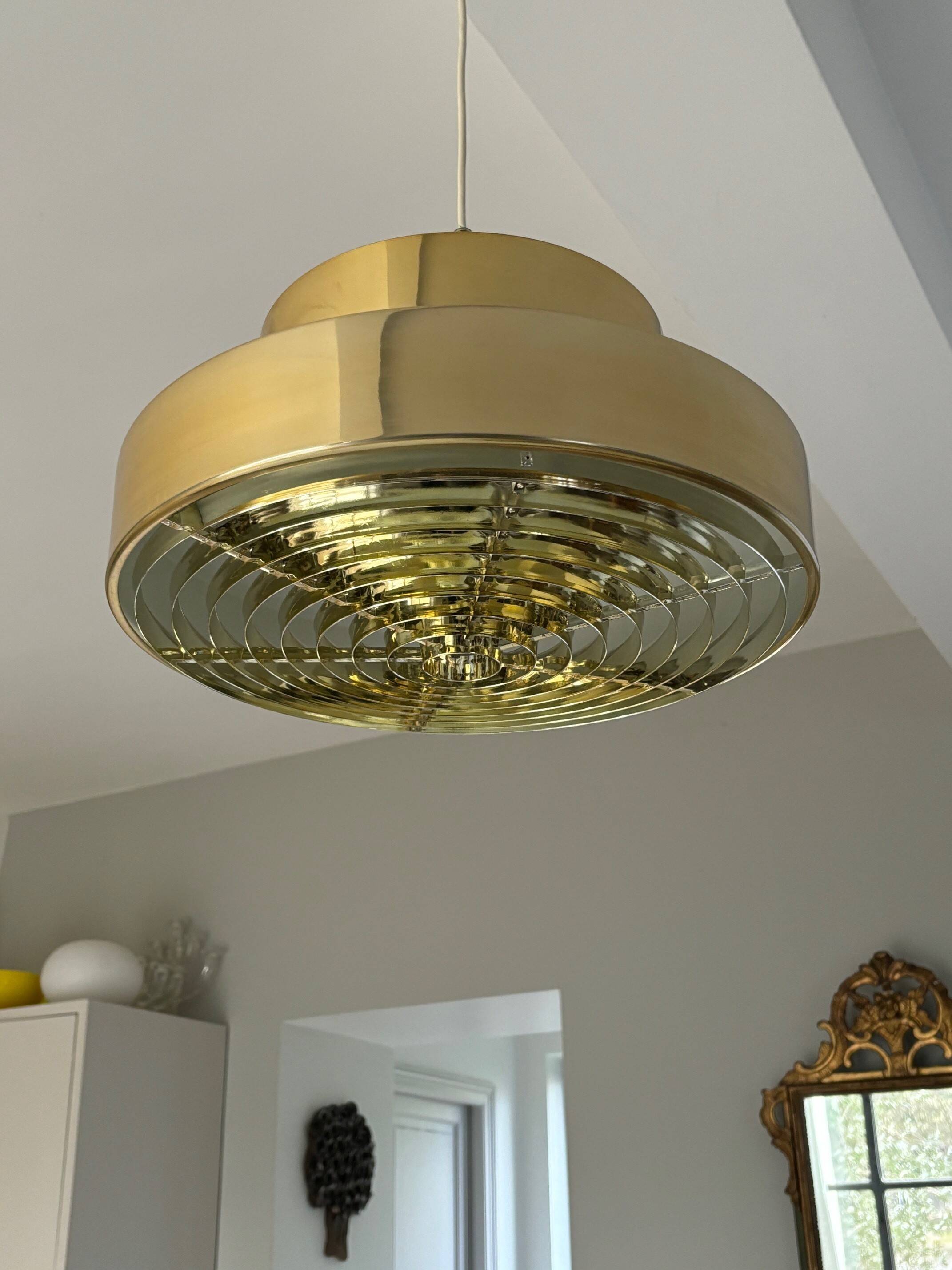 Falkenbergs gold metal suspension - Sweden 70s/80s
