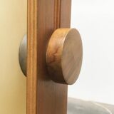 Swiss space-style floor lamp made of plastic and plywood from the 1960s.