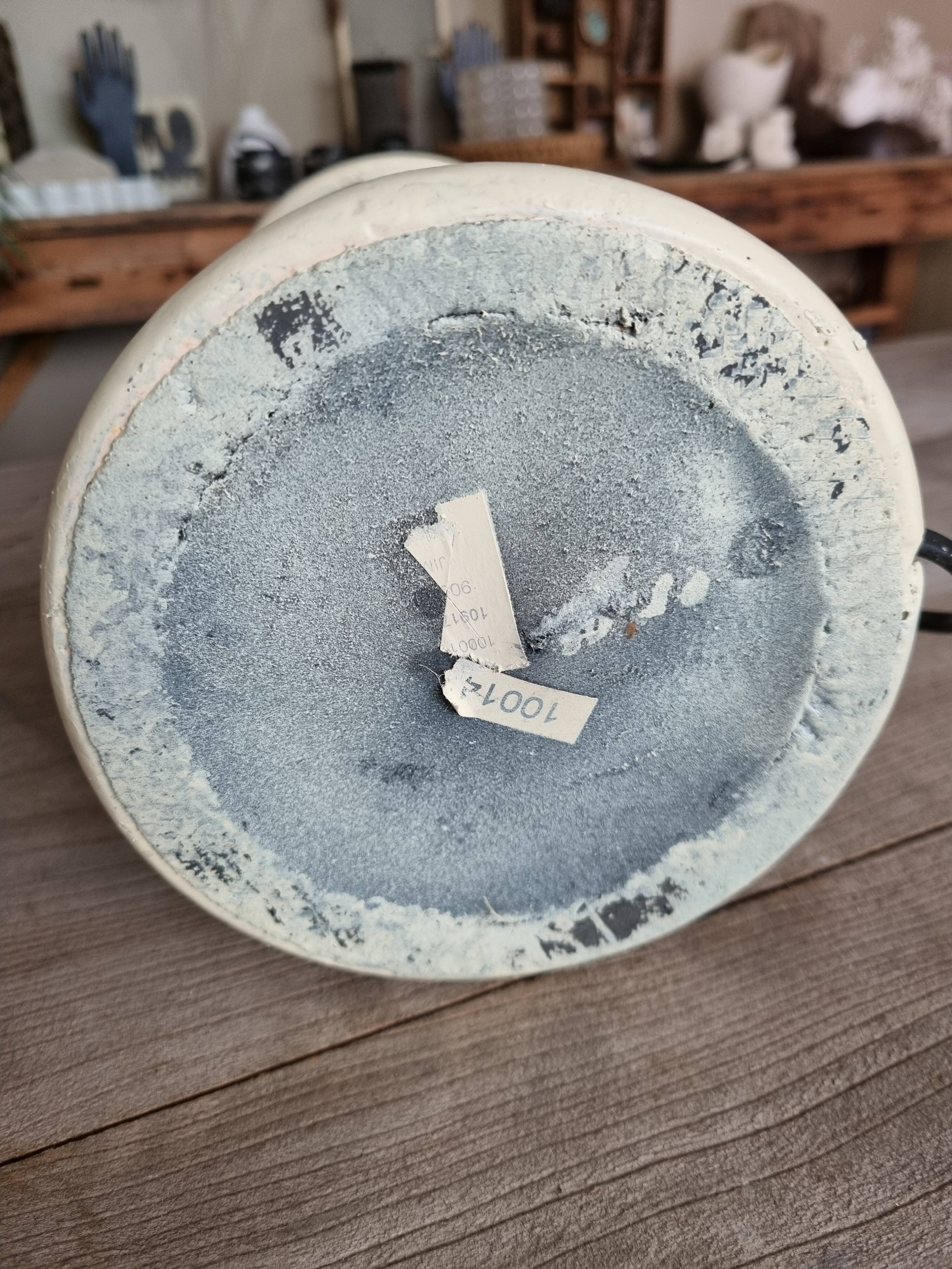 wood and wicker lamp