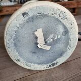 wood and wicker lamp