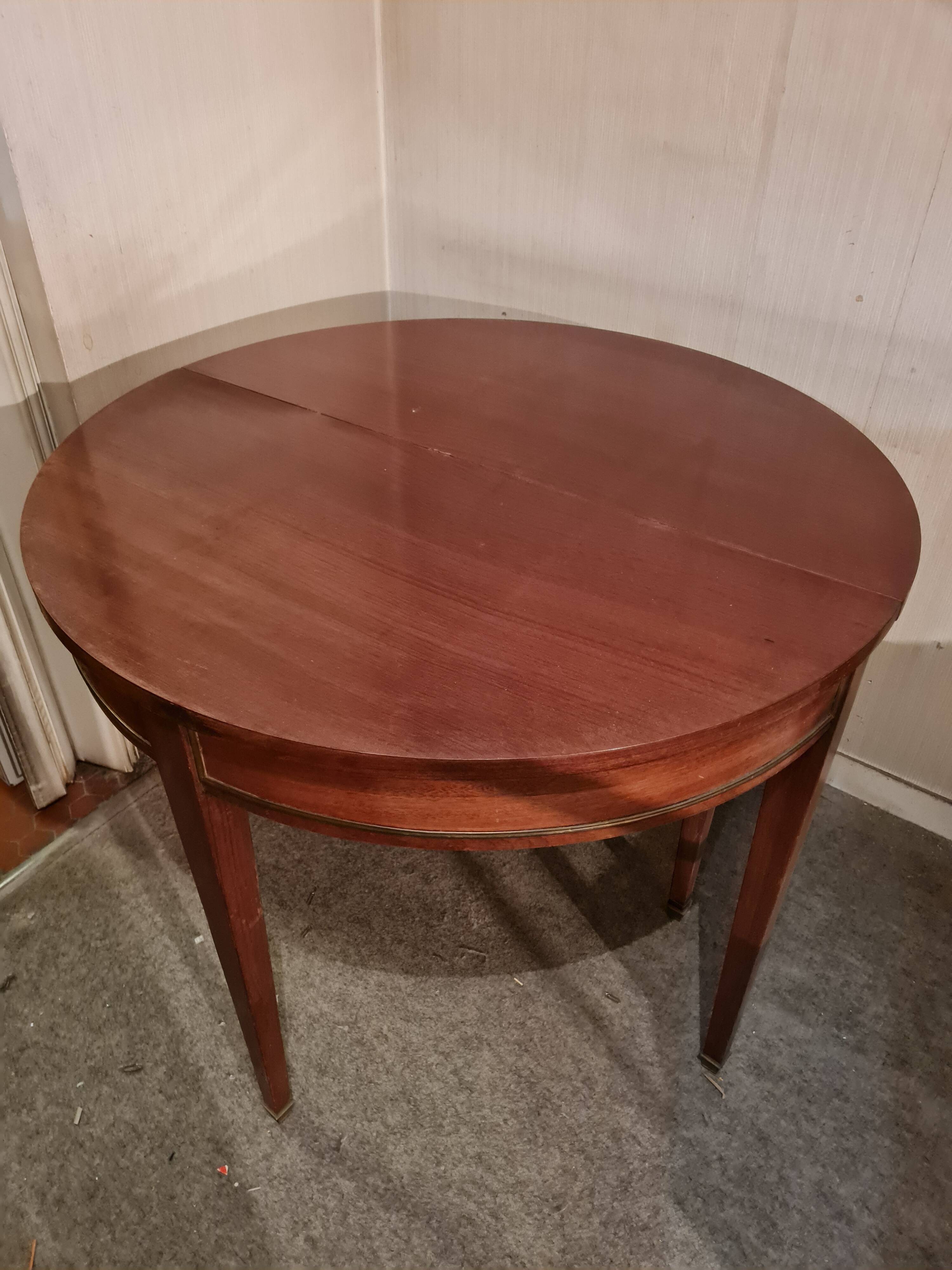Mahogany Half Moon Table