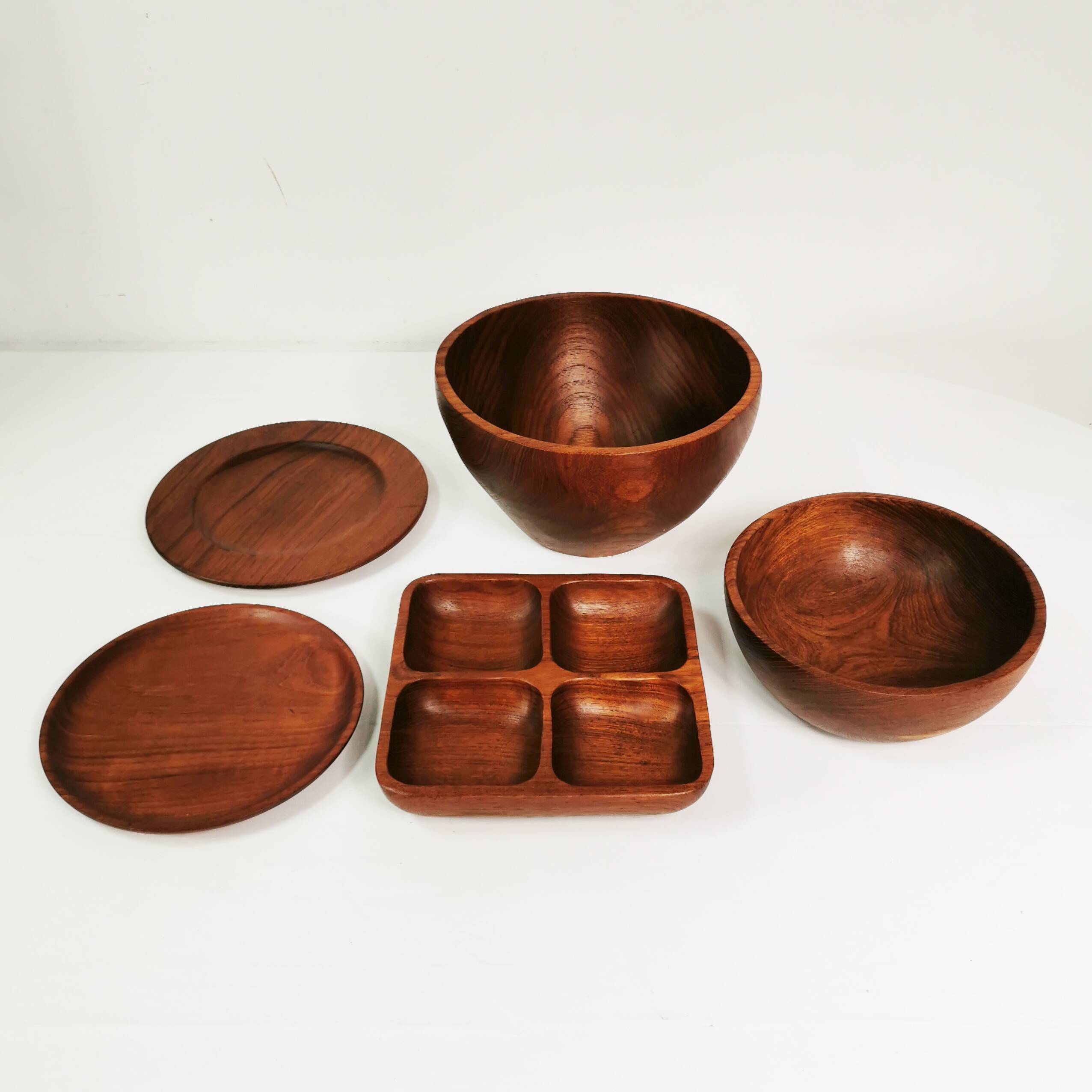 Mid Century Teak Dinnerware, 1960s