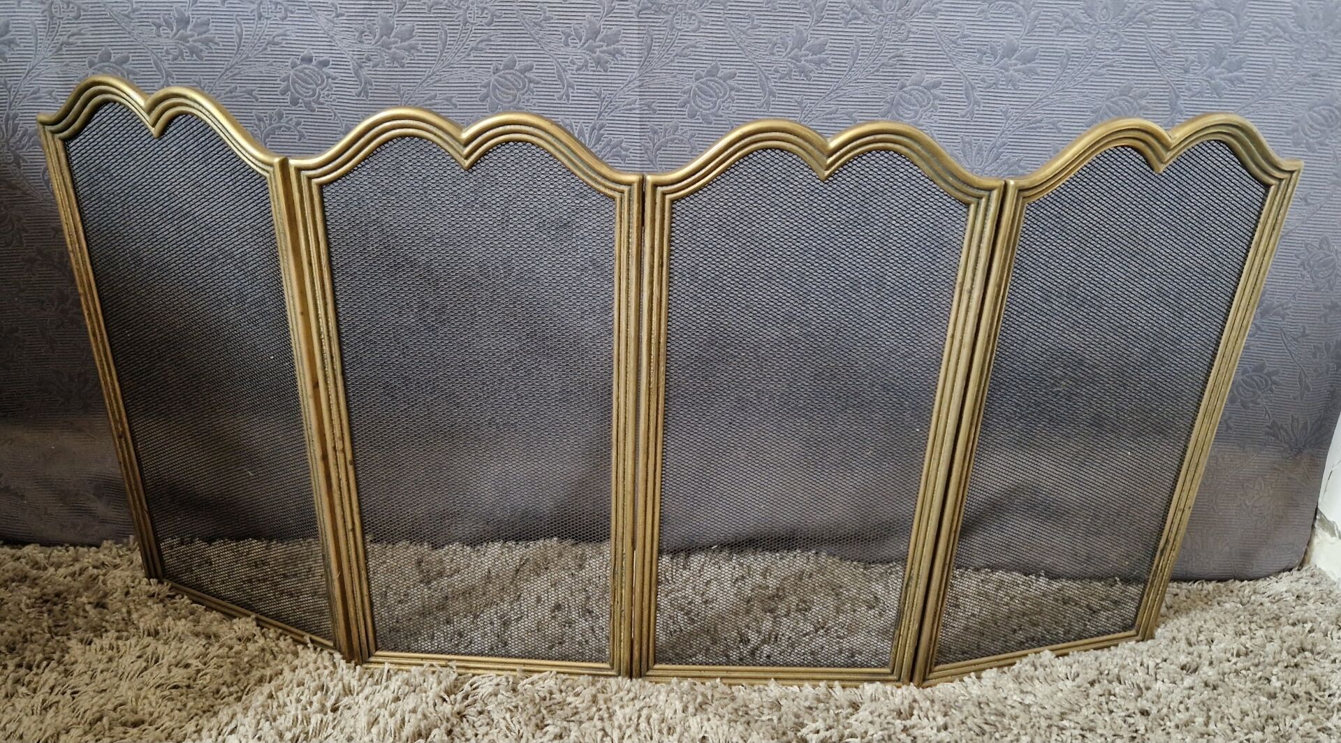 brass fire screen