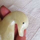 Statuette swan in onyx marble or aragonite