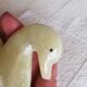 Statuette swan in onyx marble or aragonite