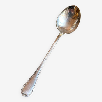 Christofle serving spoon in silver metal with OV monogram