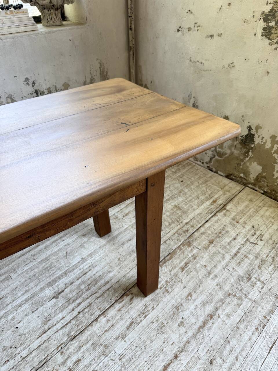 Walnut farmhouse table 2.10m from the 50s