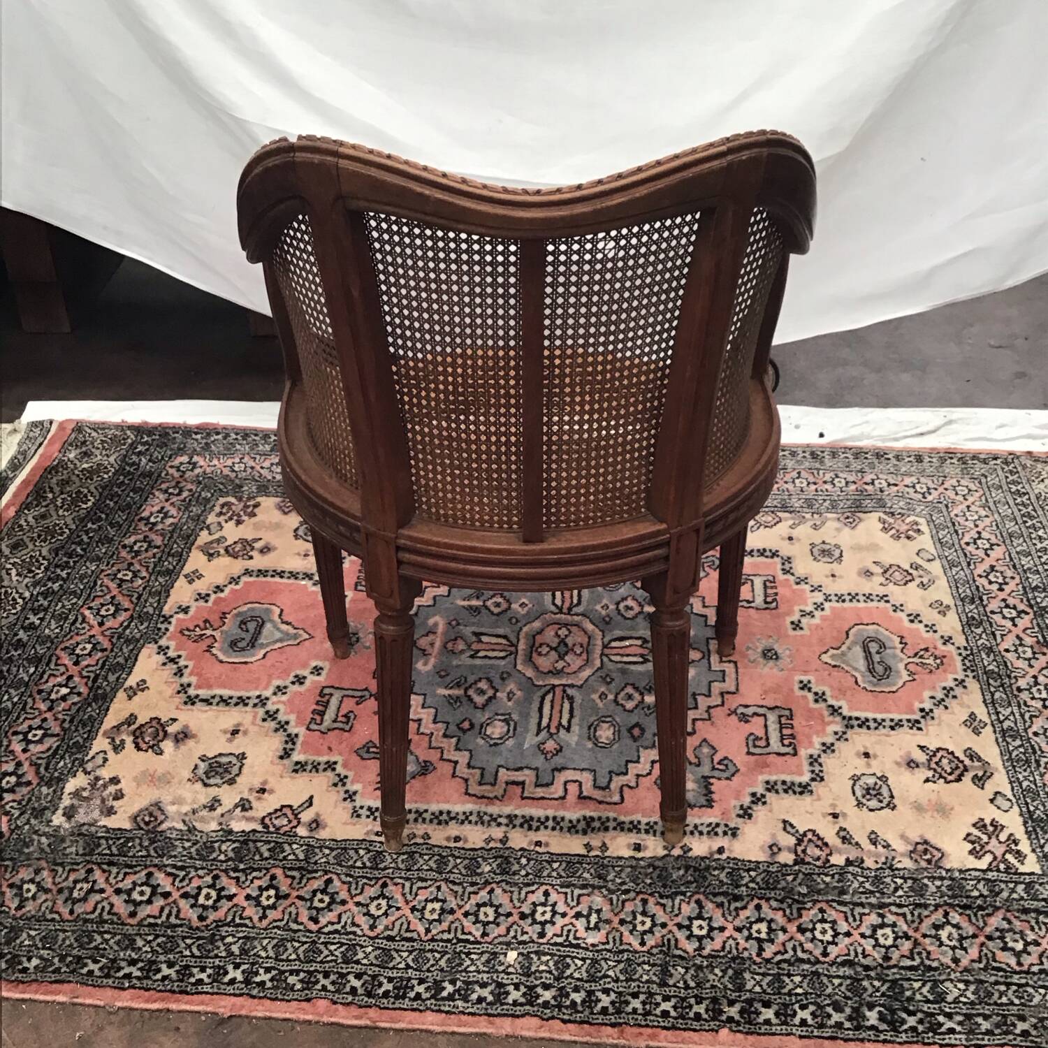 Mid-18th century caned office chair