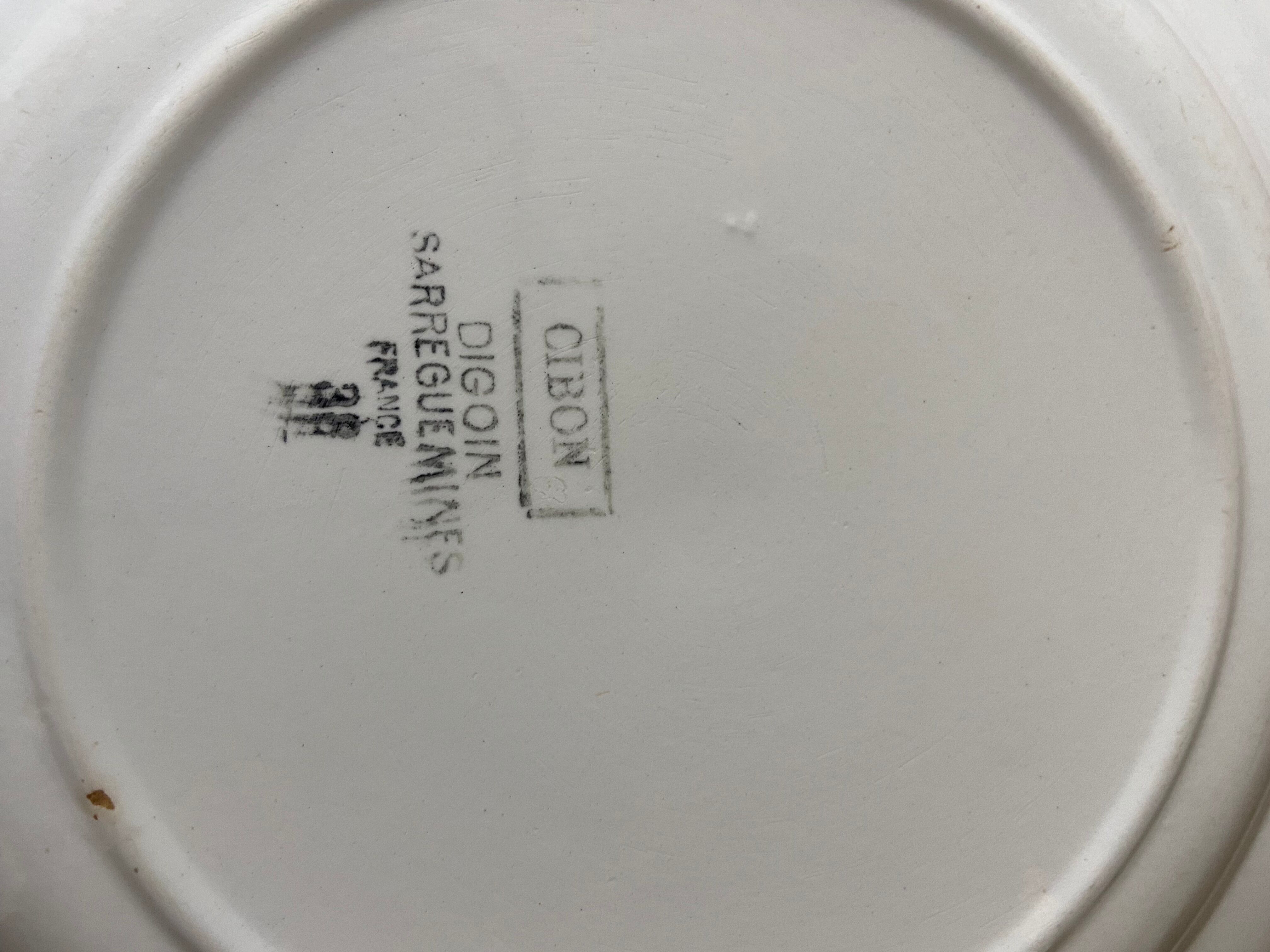 Set of dishes digoin-sarreguemines 40s model cibon