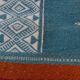 Kilim blue orange red multicolor handmade 110x60cm