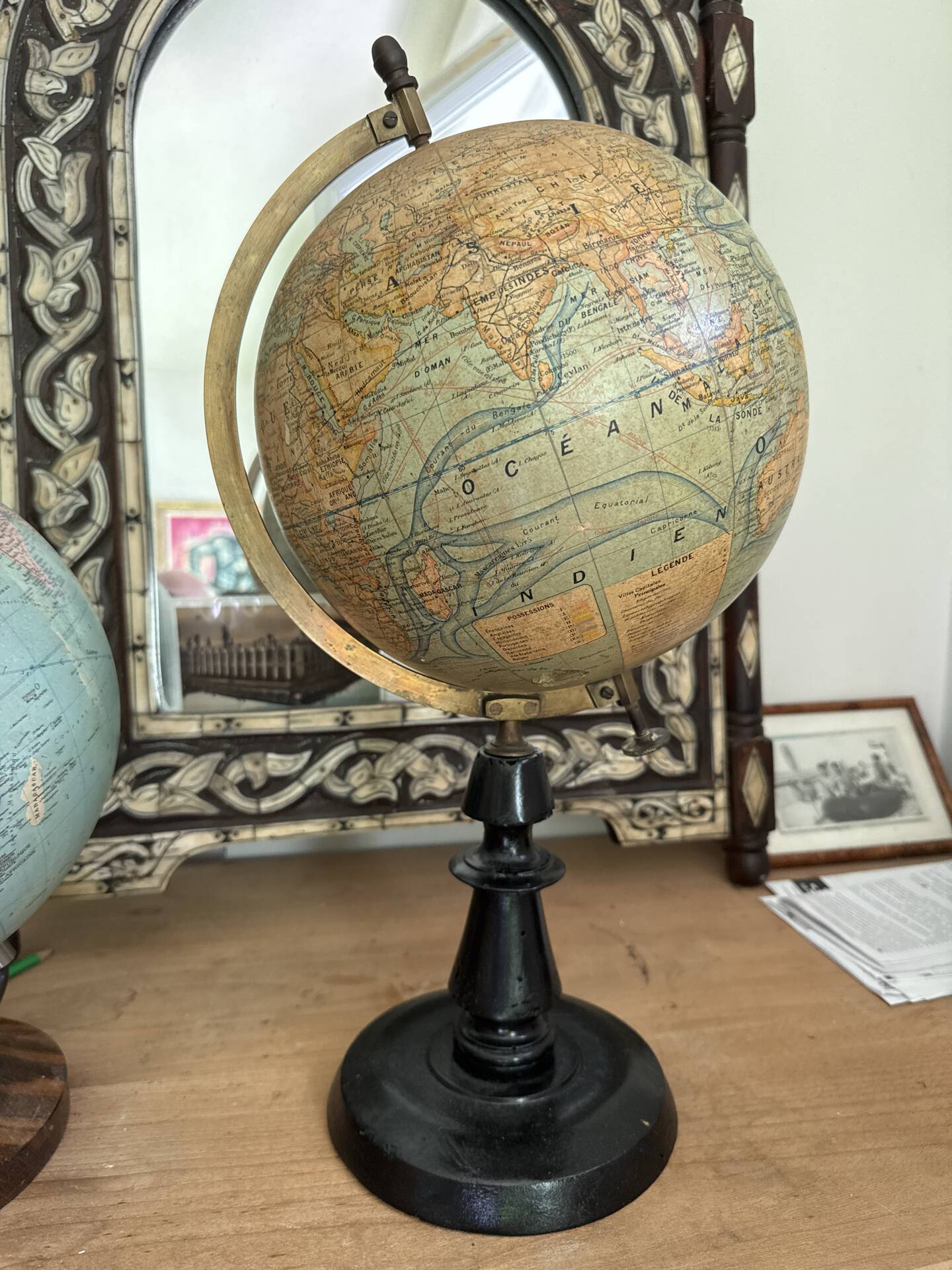 Antique Globe Forest 1920