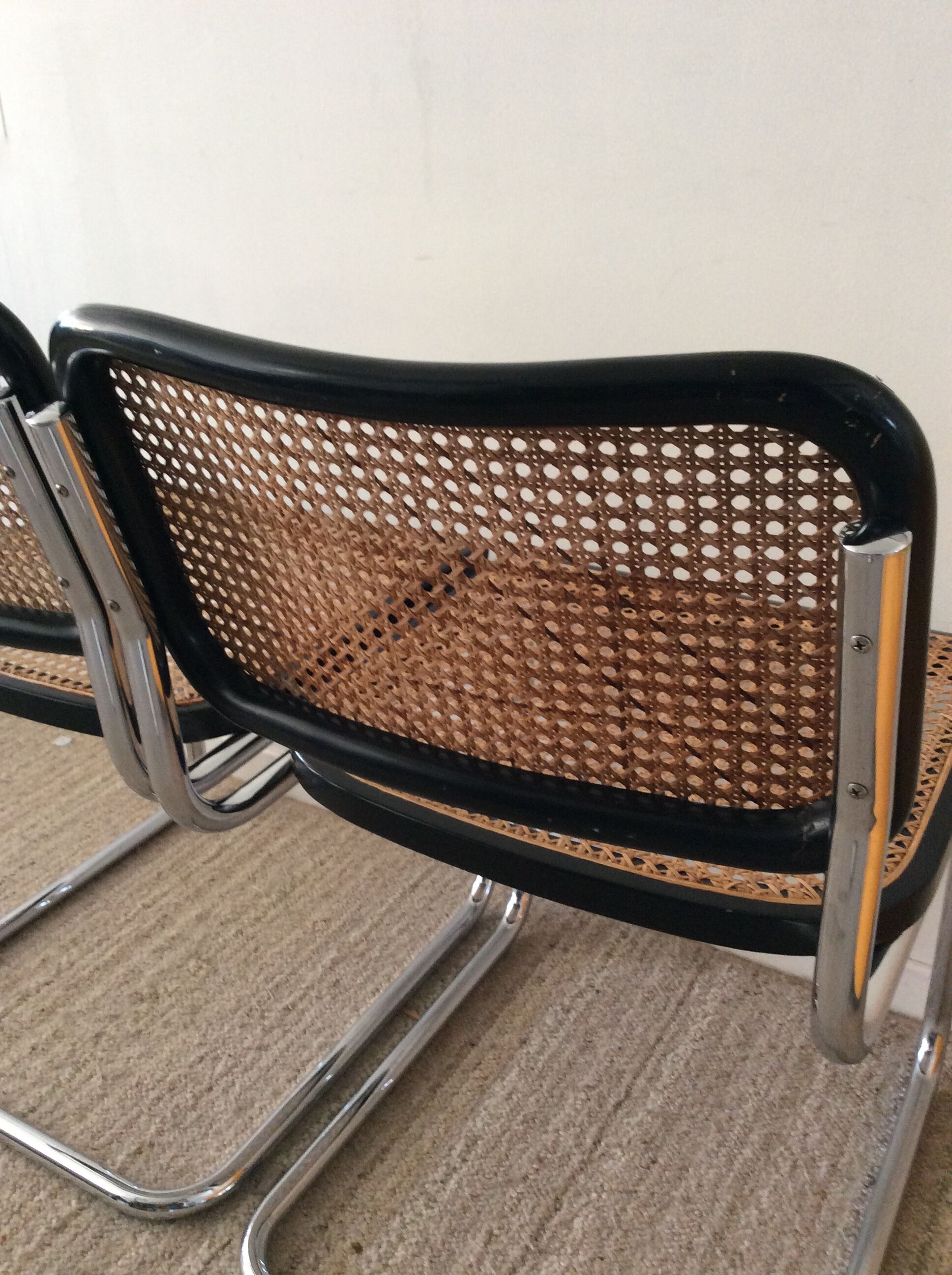 Pair of Marcel Breuer Cesca B32 chairs