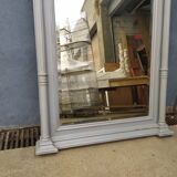 Grey patinated beveled mirror