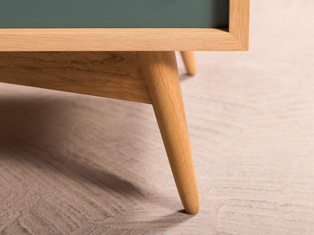 TV stand in oak latte with 2 storage spaces