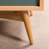 TV stand in oak latte with 2 storage spaces