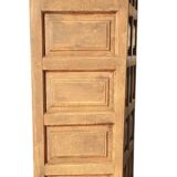 Counter, bar cabinet in solid wood and wrought iron