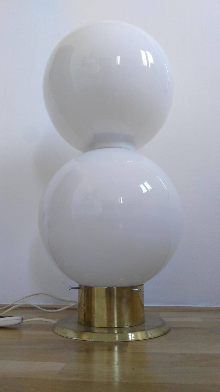 Midcentury Design Glass Floor Lamp, 1970s