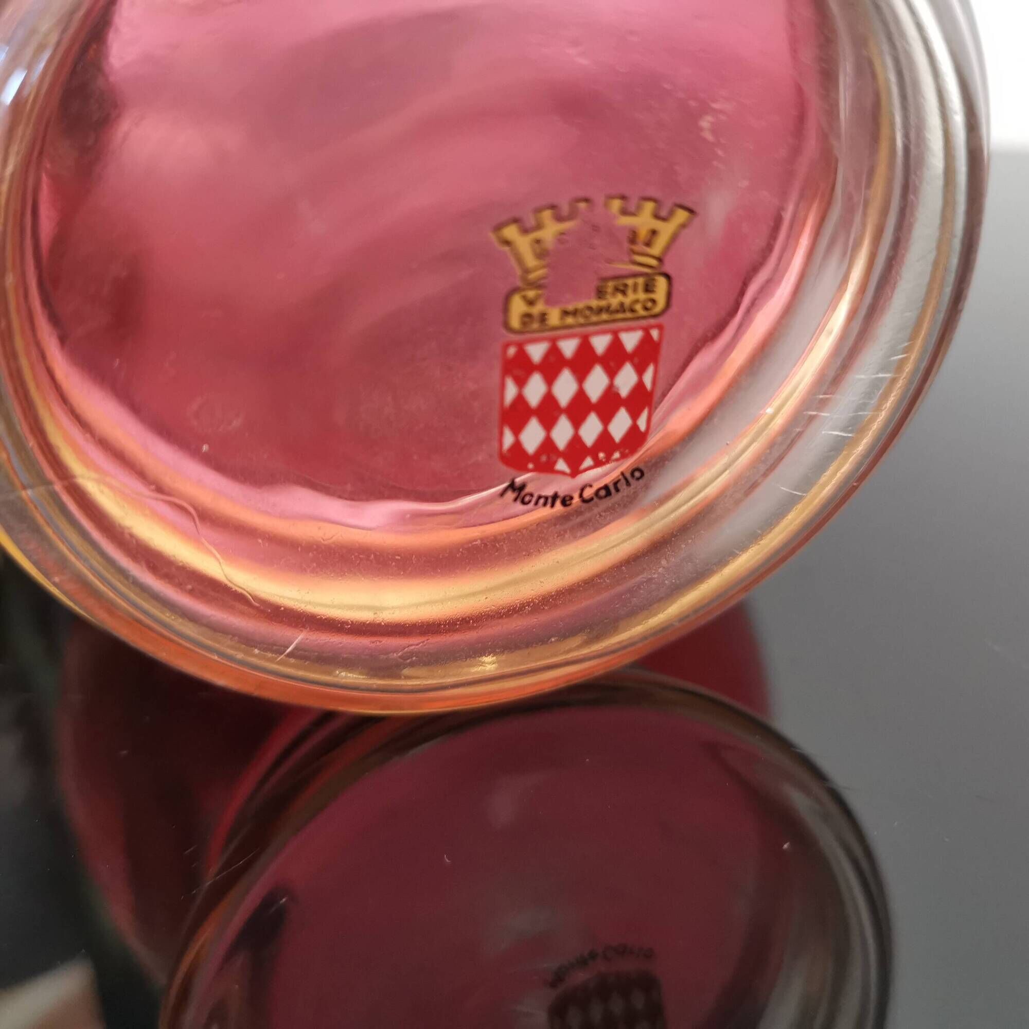 Set of 7 Art Deco glasses and carafe, Verrerie de Monaco Monte Carlo